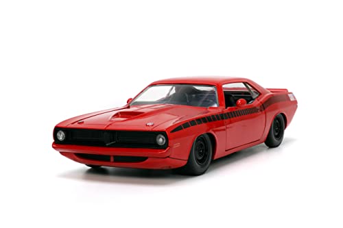 Jada Toys Big Time Muscle 1:24 Plymouth Barracuda Rojo/Negro miniatura 1