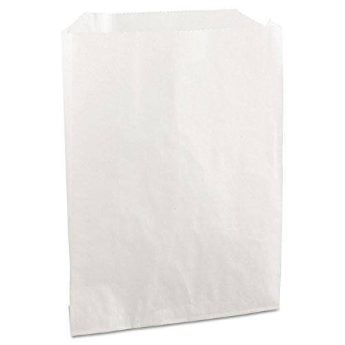 Bagcraft Papercon 450019 PB19 Grease-Resistant Sandwich/Pastry Bags 6 x 3/4 x 7 1/4 White 2000/Carton
