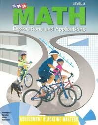 Paperback SRA Math Explorations and Applications, Level 3: Assessment Blackline Masters Book