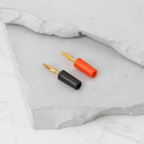 10 Piezas Banana Plug Mini 2mm Conector para Audio Negro Rojo miniatura 6