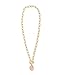 Kendra Scott Daphne Link And Chain Necklace, Gold-Plated Brass, Light Pink Iridescent Abalone, Fashion Jewelry for Women