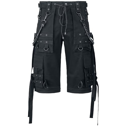 Men Black Fleece Comfort Pant Alternative Punk Rock Emo Trouser Pants Shorts/Fleece Pants3