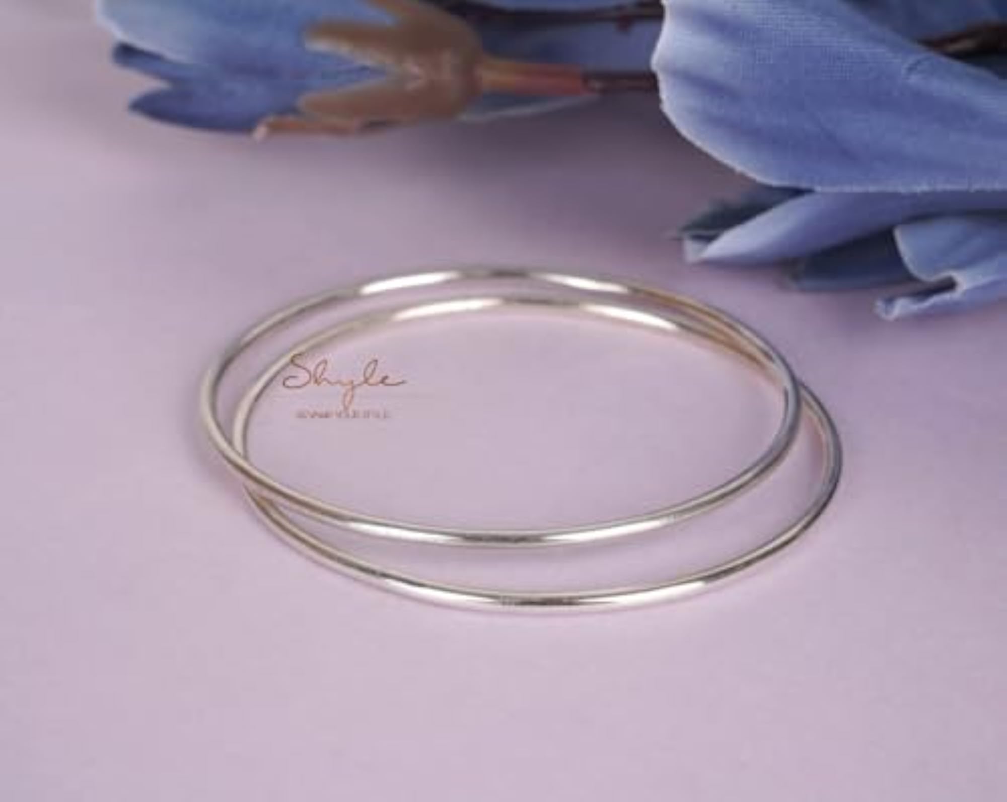 Women's 925 Sterling Silver Full Round Bangle, Timeless Design