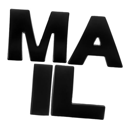 KONTONTY 4pcs Alphabet Decals Removable Mail Letter Stickers English Mailbox Decals