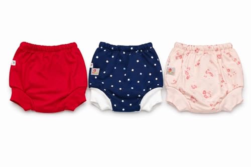 Image of Premium Baby Diaper Pants / Potty Training Panties / Padded Underwear for 0 - 4 Years | Soft, Washable & Reusable Cotton Nappies for Boys & Girls | Leakproof, Absorbent & Breathable | 2 /3 /4 Pack | Leakproof, Absorbent (Premium With Rib, 0-1 years, 2, count)