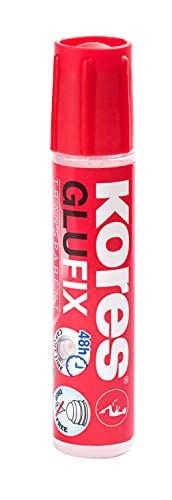Kores - Glufix: Colla Liquida Trasparente, Anti-Goccia, Non Tossica e Ideale per Lavori a Casa e in Ufficio, Confezione da 1 x 30 ml