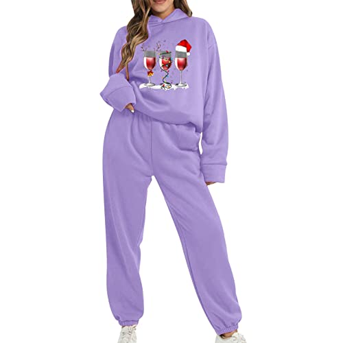 Pull à capuche à manches longues et pantalon de survêtement pour vos sorties décontractées