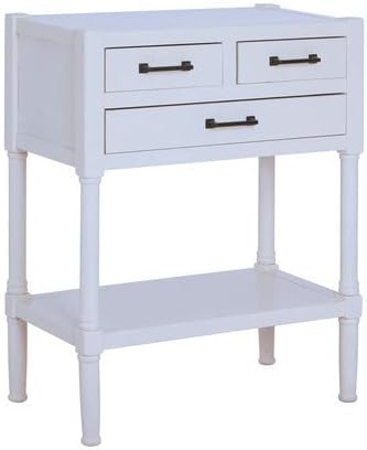 Premier Housewares Console Table, MDF, Pine Wood, White, One Size