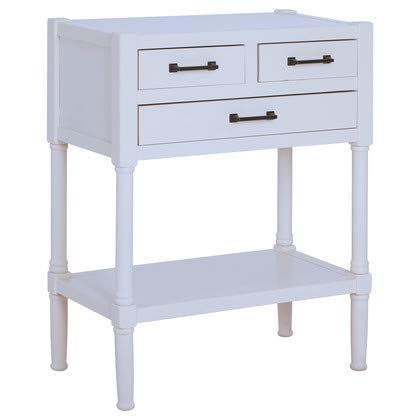 Premier Housewares Console Table, MDF, Pine Wood, White, One Size