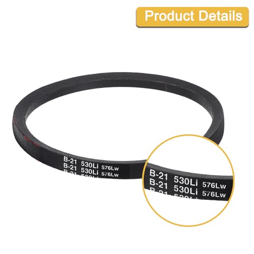 Image of uxcell 3 Pack B21 Classic V-Belt, 24 inch Outside Circumference, Black, Industrial Rubber V-Belt