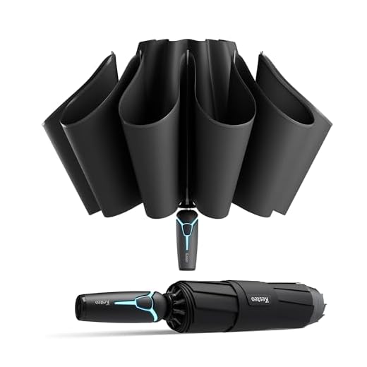 Best folding umbrella for wind Kesteo Heavy-Duty Windproof Travel Umbrella