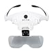 LED Head Magnifier, Rechargeable Hands Headband Magnifying Glasses with 4 Led and 5 Detachable Lenses for Close Work Reading Crafts