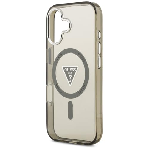 Coque iPhone 17 Guess IML Gradient Triangle Logo compatible MagSafe kaki protection chic - 6