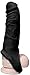 Newly Bigger Reusable Sleeves Girth for Men Male Enhancement Extension Sleeve Massage Couples Toys (Black, 8 inch)
