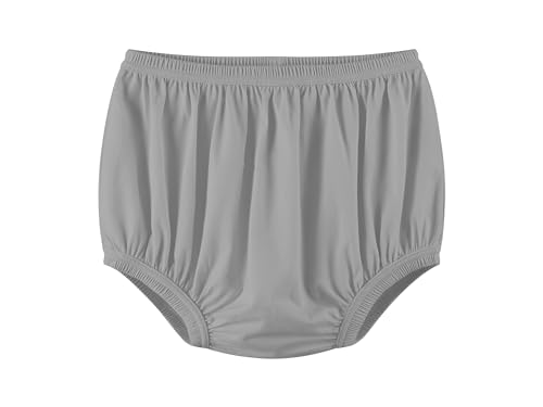 Big Kids Diaper Cover for Incontinence Noiseless Waterproof Bed Wetting Underwear Plastic Pants Over Diapers (Gray, XXS)