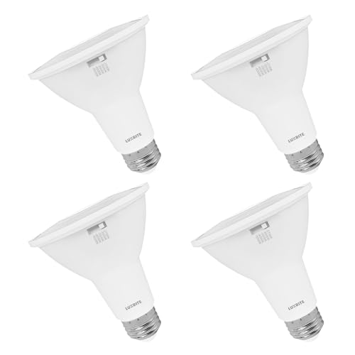 LUXRITE PAR30 Long Neck LED Flood Light Bulb, 75W Equivalent 850LM (4 Pack)