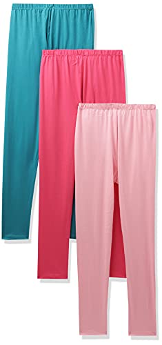 Image of Amazon Brand - Jam & Honey Girl's Pack of 3 100% Cotton Comfortable & Durable Knitted lightweight Pajama /TrackPant