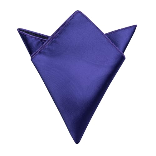 Image of YourTies Skinny Ties for Men Satin 2.4 inch Slim Necktie with Pocket Square Tie Clip Set Solid Color Wedding Party Business