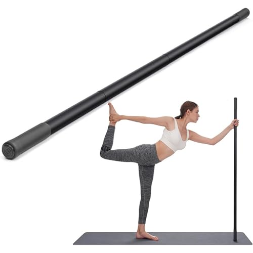 Palillo de yoga para entrenamiento físico, con 4 barras de acero y 2 asas de espuma para espalda, hombros y cuello