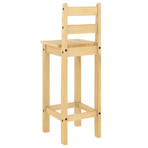 vidaXL Bar Set 5-TLG., Bartisch mit 4 Barhocker, Stehtisch Bistrotisch Barstühle für Esszimmer Küche Wohnzimmer, Bartresen Küchentisch Stühle, Massivholz Kiefer