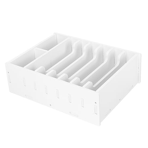 SHINEOFI Caja De Almacenamiento Para Billetes y Monedas 8 Compartimentos Madera Bandeja Organizadora Para Escritorio Oficina Aula