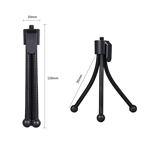 Ubersweet® Mini Desktop Tripod Stand with 1/4 Inch Screw Hole Portable Folding Desktop Stand Mobile Tabletop Video Webcam Web Camera Bracket for... - Image 2
