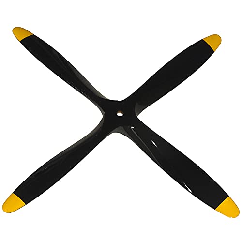 4 Blades 20x8 Engine Wood Propeller Black for Nitro Glow Gasoline RC Model Airplane Warbird Sporter Trainer