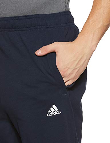 Image of Adidas Men's Athletic Fit Mid Rise Polyester, Cotton Track Pants