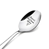ZBBFSCSB Mama's Ice Cream Spoon Funny Engraved Spoon with Gift Box, Funny Spoon Gift Gift for Mom Grandma, Ice Cream Lovers Gifts for Mom Grandma, Birthday Valentine Mother's Day Gift for Mom