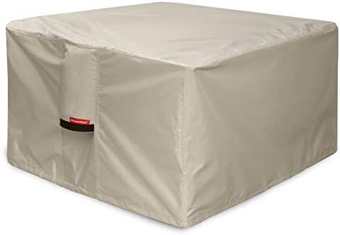 Porch Shield Fire Pit Cover - Waterproof 600D Heavy Duty Square Patio Fire Pit Table Cover Beige - 44 x 44 inch