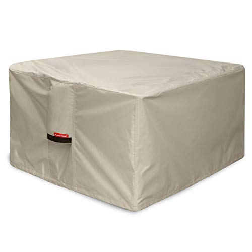 Porch Shield Fire Pit Cover - Waterproof 600D Heavy Duty Square Patio Fire Pit Table Cover Beige - 44 X 44 Inch #TOP6