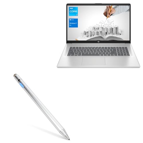 BoxWave Stylus Pen Compatible with HP Laptop 17 Business 2025 (17.3 in) - AccuPoint Active Stylus, Electronic Stylus with Ultra Fine Tip - Metallic Silver