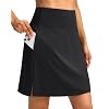SANTINY 18″ Skorts for Women 3 Pockets High Waist Long Athletic Tennis Skirt Golf Skort for Casual Summer Travel