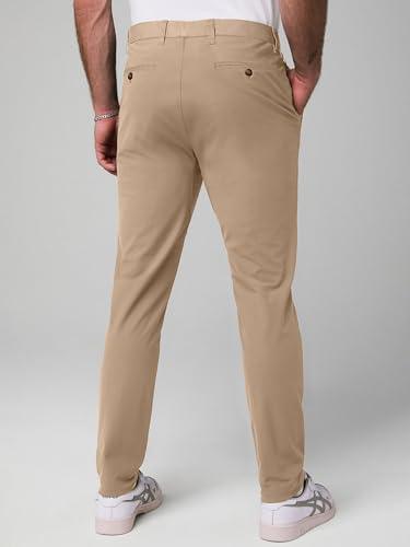 JMIERR Men's Classic-Fit Casual Cotton Twill Pant Water-Repellent Stain-Resistant Stretch Chino Pants3