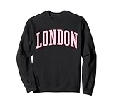 London England Pink Preppy Women Girls Sweatshirt