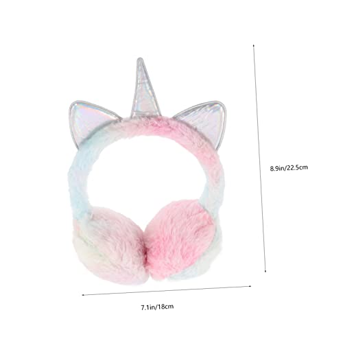 NOLITOY Glitter Unicorn Earmuff for Boys and Girls Plush Windproof Ear Cover Cute Winter Ear Warmer2