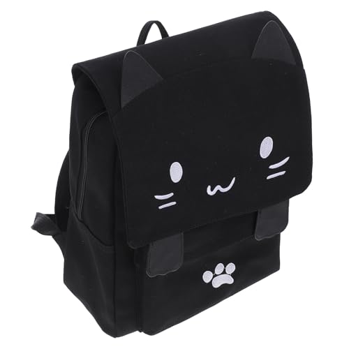 Sac à dos scolaire chat pour fille | Grande capacité toile et ordi