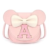 mibasies Toddler Purse Girl Gifts: Girls Birthday Gifts for 3-8 - Toys for Ages 2-4 Purse, Pink, Letter A