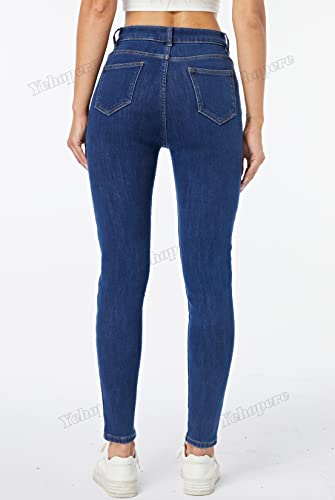 Yehopere Women's Fleece Lined Thermal Winter Jeans Skinny Denim Pants Jeggings Warm Stretch Jeans 5