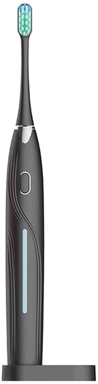 Spazzolino Elettrico for Adulti e Bambini, con modalità di Teste di burs Che Carica for l'uso di spazzolini Ricaricabili a Batteria al Litio (Color : Black)