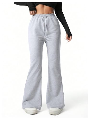 GORGLITTER Girl's Uniform Pants Flare Sweatpants Elastic Waist Bell Bottom Pants Preppy Clothes3