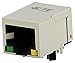 TE CONNECTIVITY - 2337992-8 - Modular Connector 1 x 1 (Port) Cat5e 8P8C Through Hole Mount RJ45 Jack-6pack