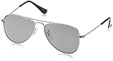 Protective case included Ray-Ban 0rj9506s 212/6g 52 Gafas de Sol, Shiny Silver, Unisex-niños
