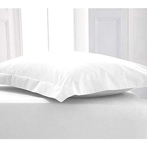 Sleep and Beyond Pure Cotton Envelope Closure Oxford Pillow Cases 4 Pack (White) Cover