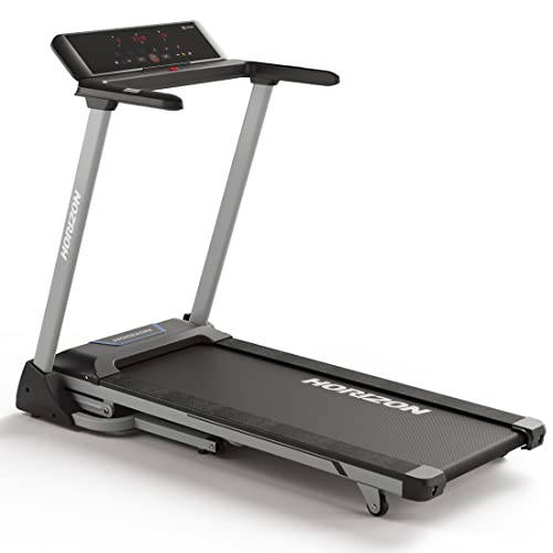 Horizon T-R01 - Cinta de Correr Plegable - Uso Doméstico - 12 programas de Entrenamiento - Consola LED - 10 Niveles de inclinación - Velocidad hasta 14km/h