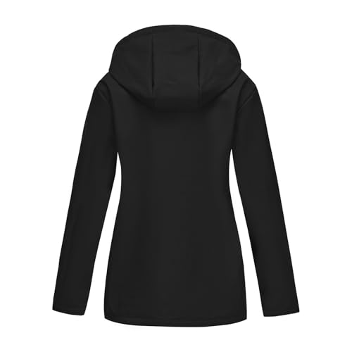 Veste softshell imperméable longue pour femme avec capuche doublée