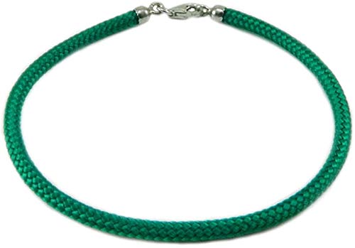 Bracelet vert porte-bonheur en argent 925, finition or élégante pour femme