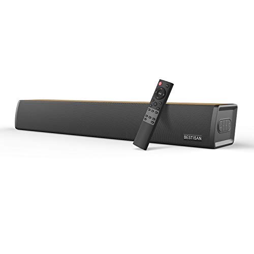 Soundbar Bestisan Bluetooth TV Sound Bar 60W 24-Inch with 3 Equalizer Modes, Remote Control, Powerful Speakers, Deep Bass, Optical Aux Coaxial Connection, Mount Kit, Wall Mountable Soundbar Bestisan Bluetooth TV Sound Bar 60W 24-Inch with 3 Equalizer Modes, Remote Control, Powerful Speakers, Deep Bass, Optical Aux Coaxial Connection, Mount Kit, Wall Mountable