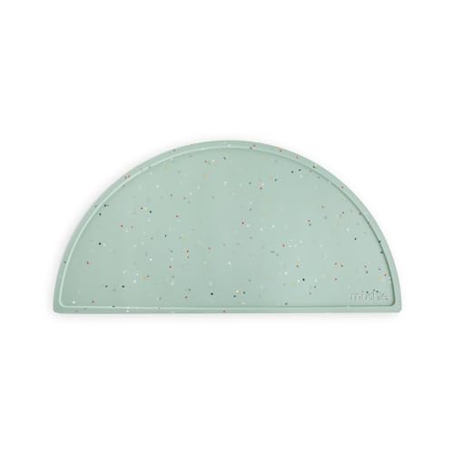 Image of mushie Silicone Placemat for Kids | BPA-Free Non-Slip Design (Cambridge Blue Confetti)