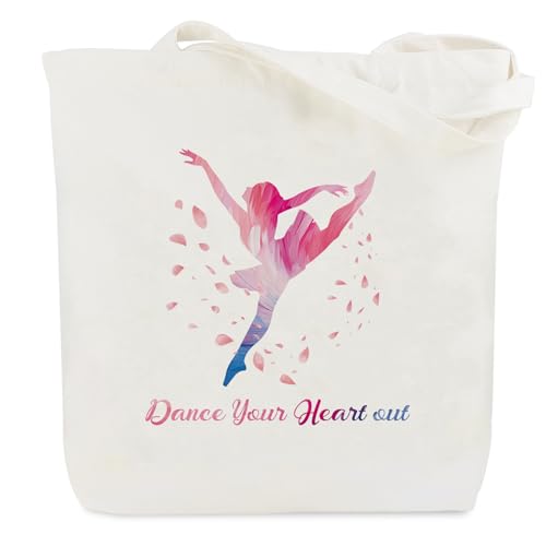 Dance Gifts for Girls Canvas Bag Totebag Dance Teacher Gifts Prom Gift for Girls Strictly Come Dancing Gift Ballet Presents Ballerina Present Dancer Birthday Present Dance Teacher Christmas Presents